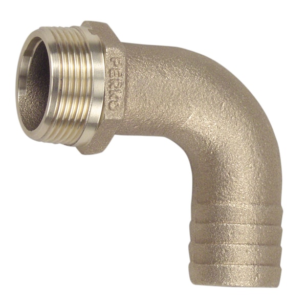 1 1/2" Pipe To Hose Adapter 90 Degree Bronze